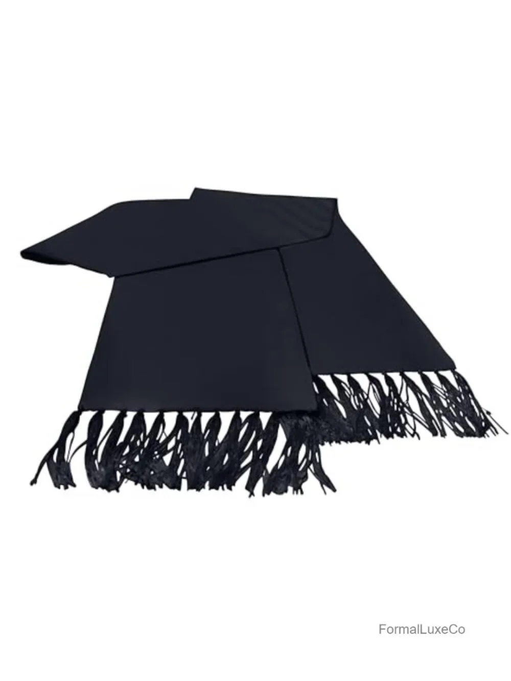 Men's Satin Paisley Formal Scarf with Tassels - 65x9in (1)